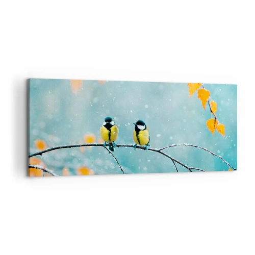 Vászonkép - Madárpletykák - 120x50 cm