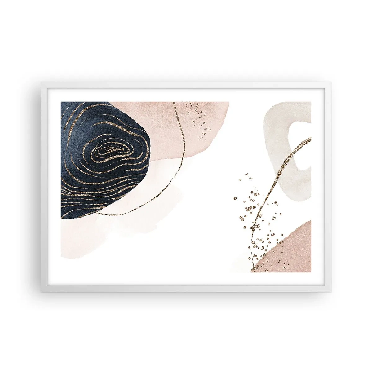 Poszter fekete keretben - Minden folyik - 70x50 cm