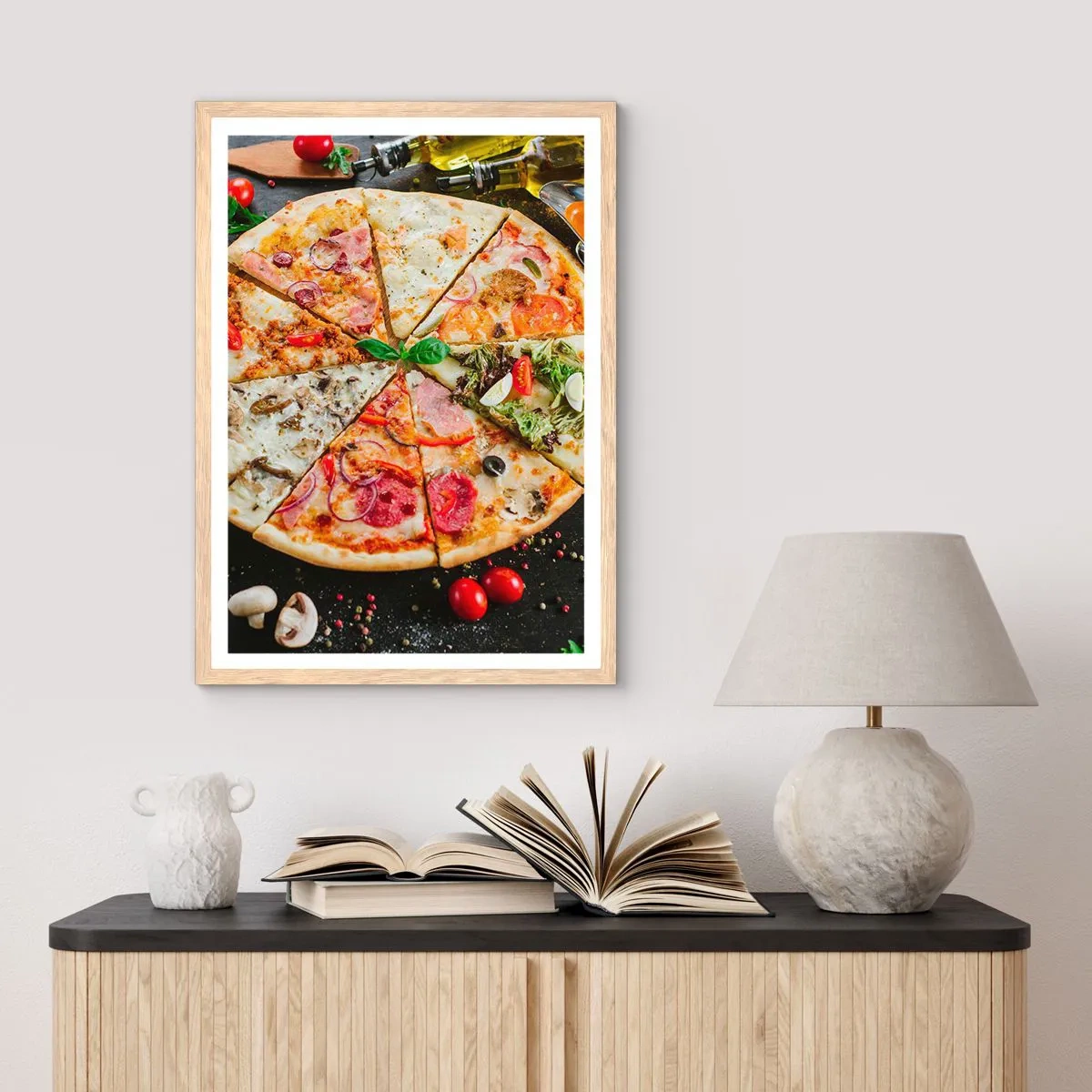 Poszter világos tölgy keretben - Ízek palettája - 50x70 cm
