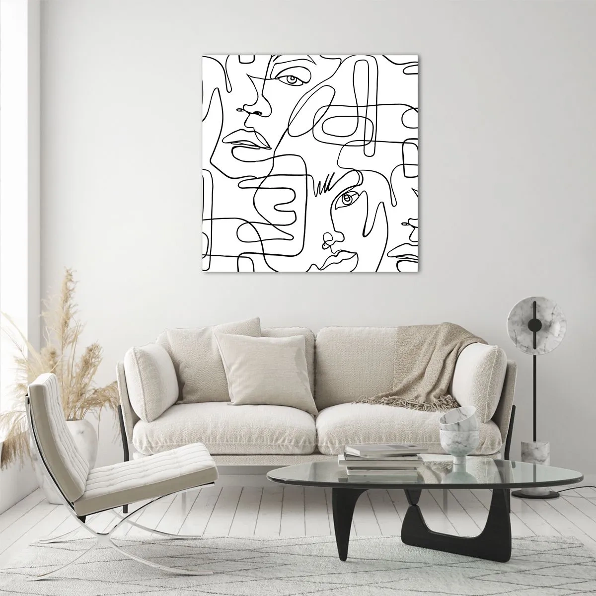 Üveg kép - Összegabalyodott érzelmekben - 60x60 cm