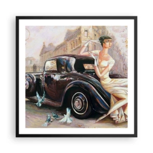 Poszter fehér keretben - Elegancia retro stílusban - 60x60 cm