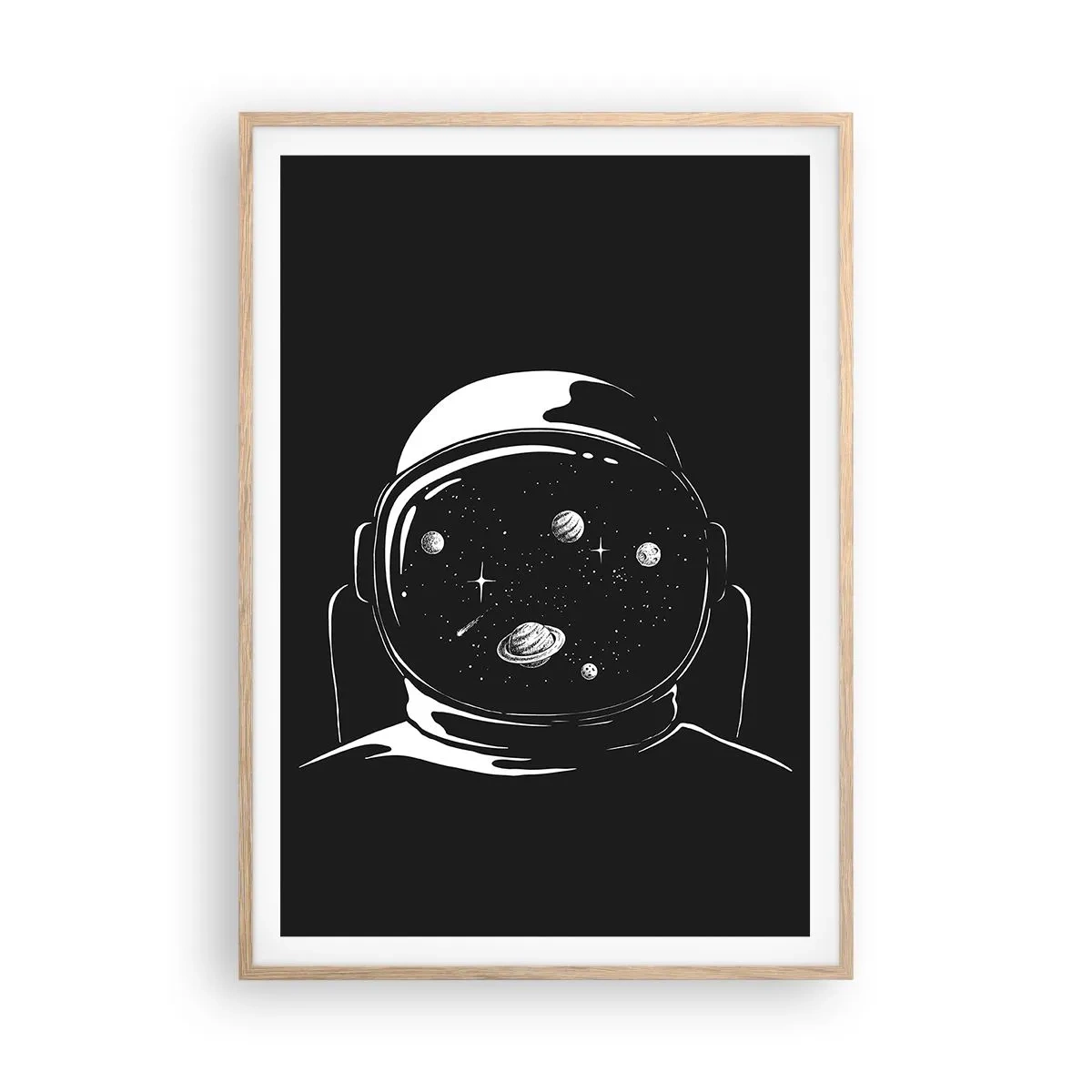 Poszter világos tölgy keretben - Szép kilátás - 70x100 cm