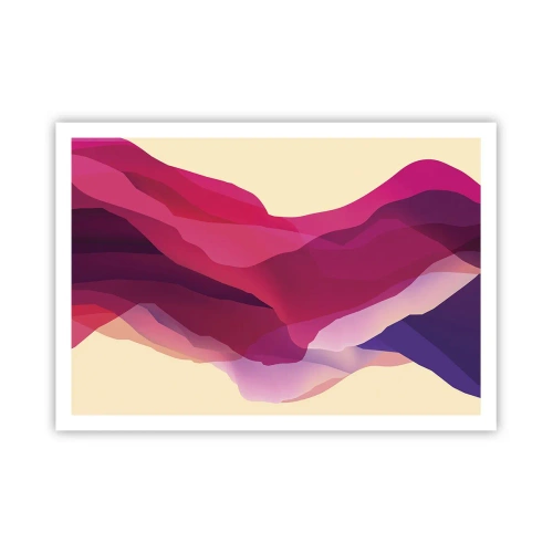Poszter - Bíbor hullámok - 100x70 cm