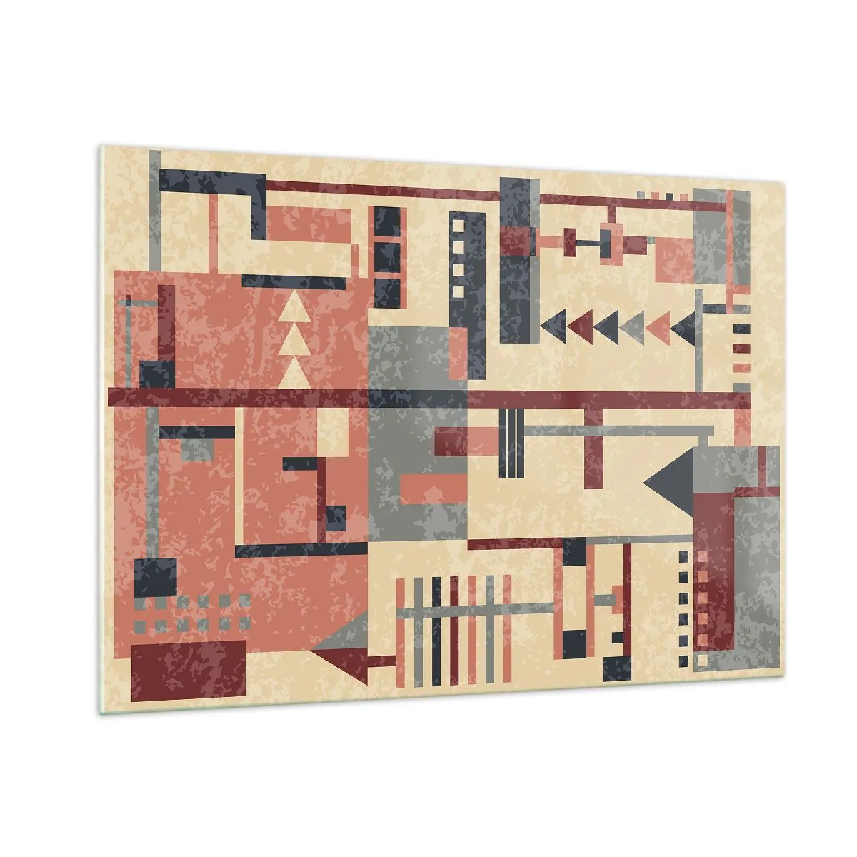 Üveg kép - A függőleges és vízszintes felületek kombinációja - 100x70 cm