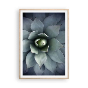 Poszter világos tölgy keretben - Wabi és figyelmeztetés - 70x100 cm