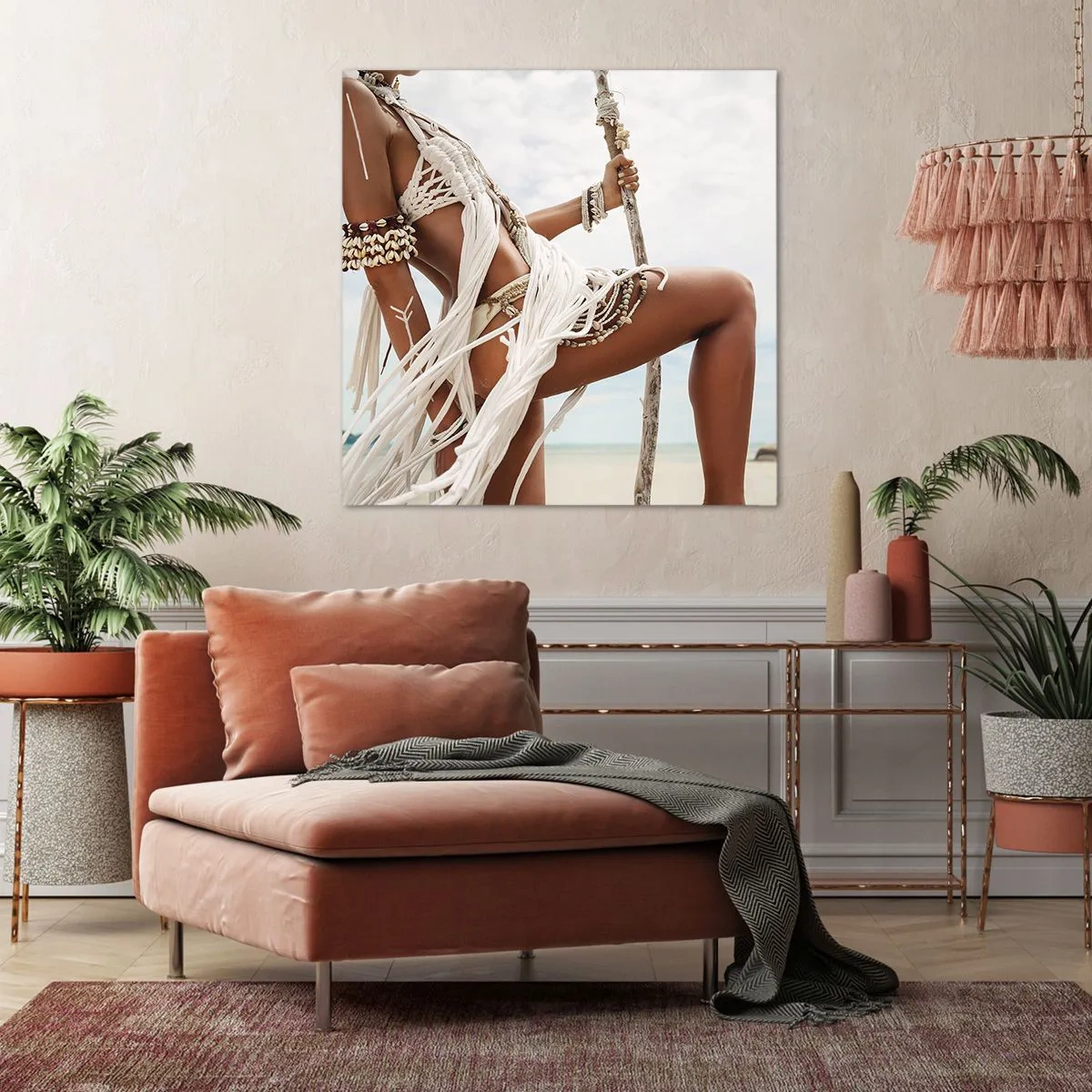 Vászonkép - A nap papnője - 70x70 cm