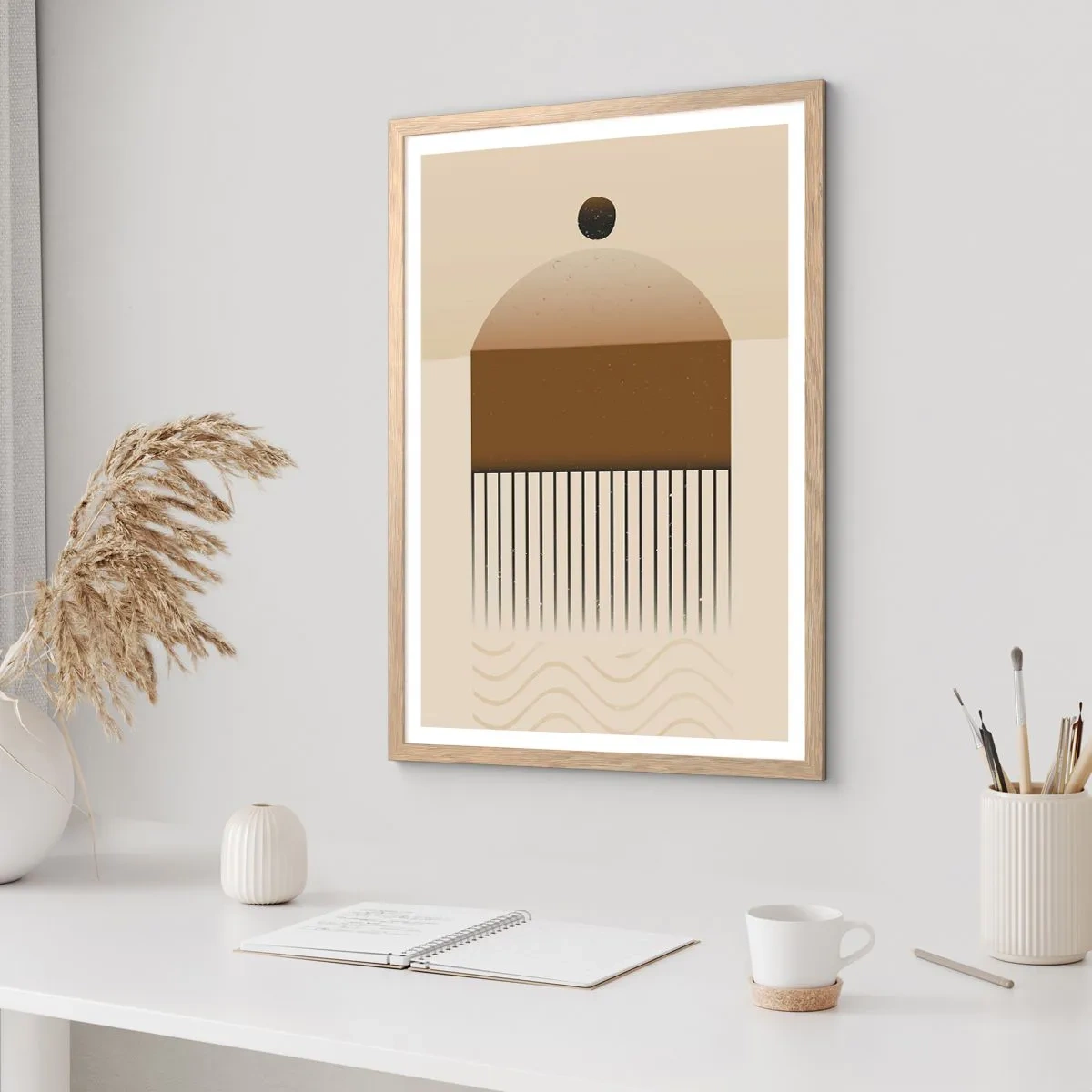 Poszter világos tölgy keretben - Különféle államok - 61x91 cm
