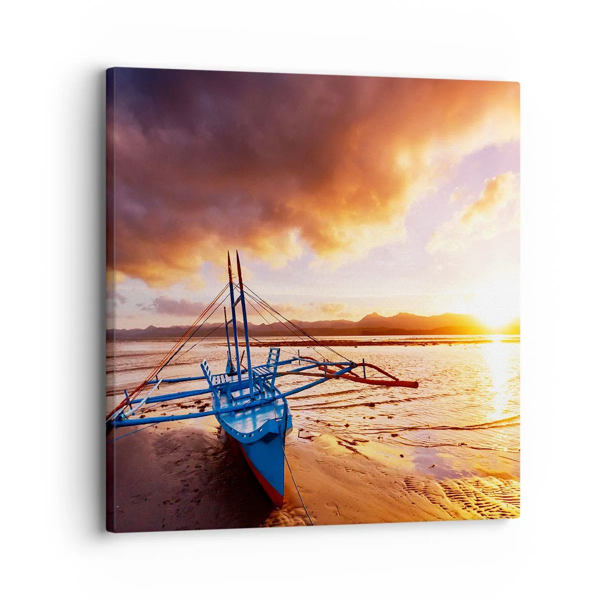 Vászonkép - Egy egész nap után nyújtózkodni a homokon - 30x30 cm