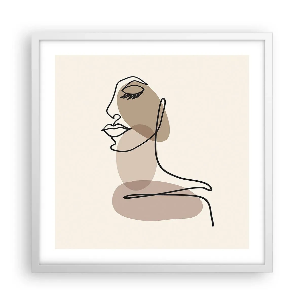 Poszter fekete keretben - Elveszve a saját hangjában - 50x50 cm