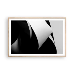 Poszter világos tölgy keretben - Fénysíkok az árnyék mélyéről - 91x61 cm