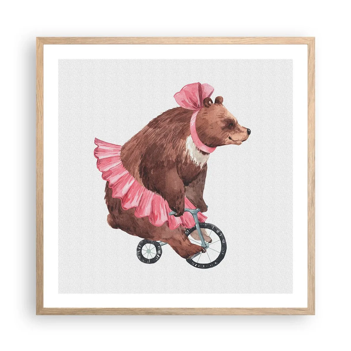 Poszter világos tölgy keretben - Micsoda cirkusz! - 60x60 cm