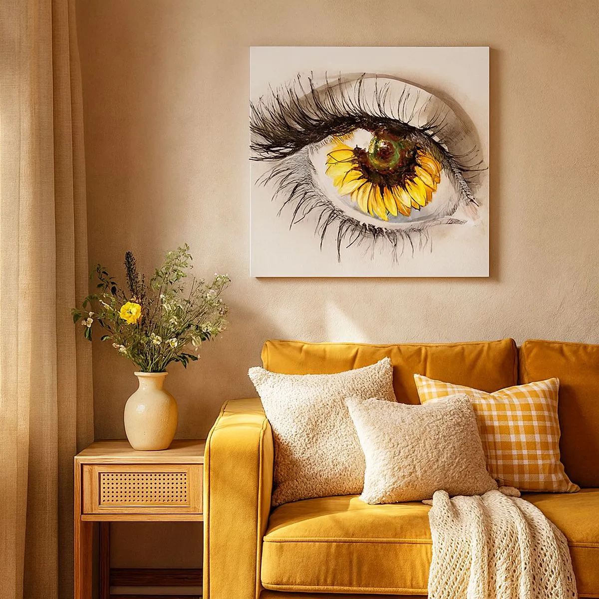 Vászonkép - Tekintet forró mint a nyár - 30x30 cm