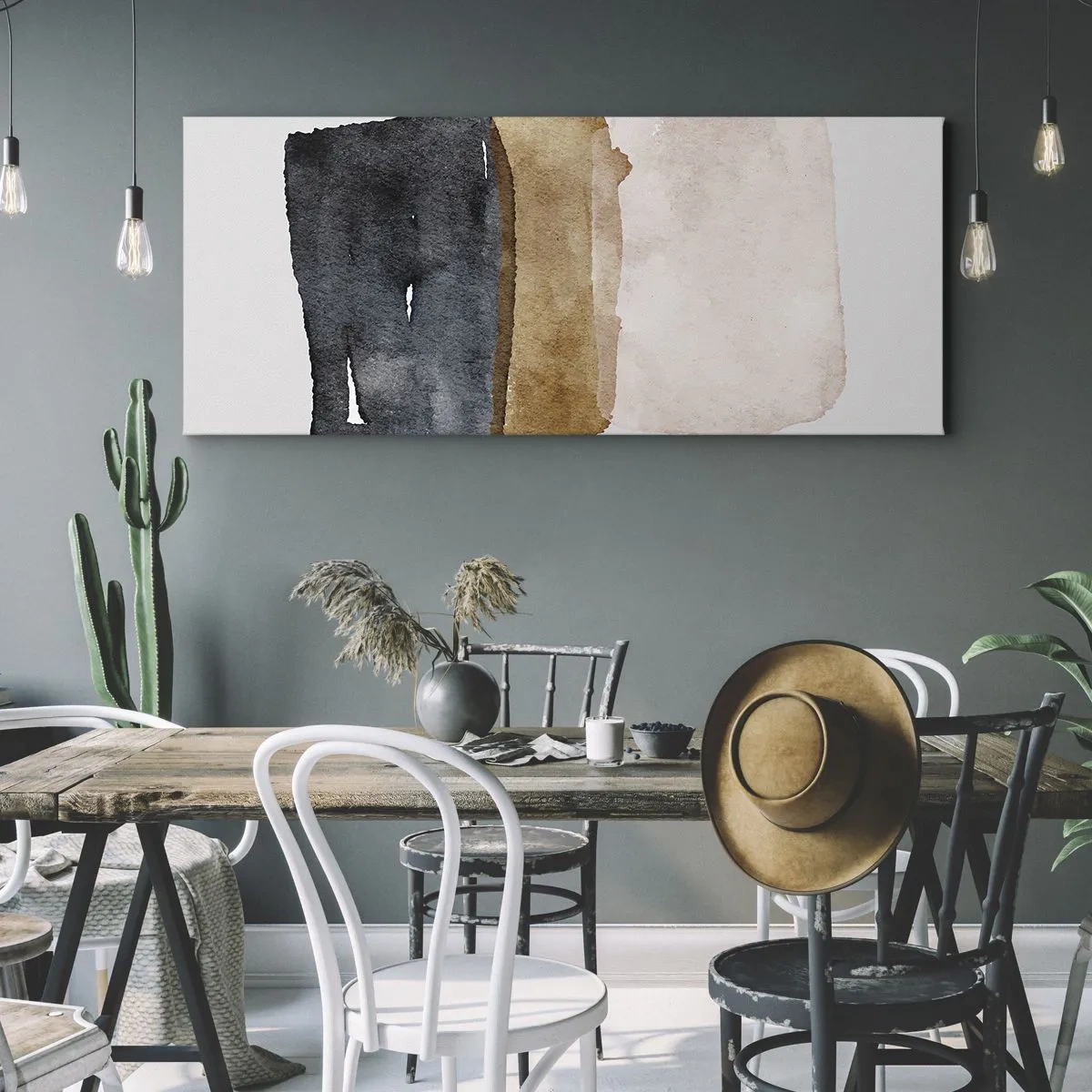 Vászonkép - A föld színeinek kompozíciója - 160x50 cm