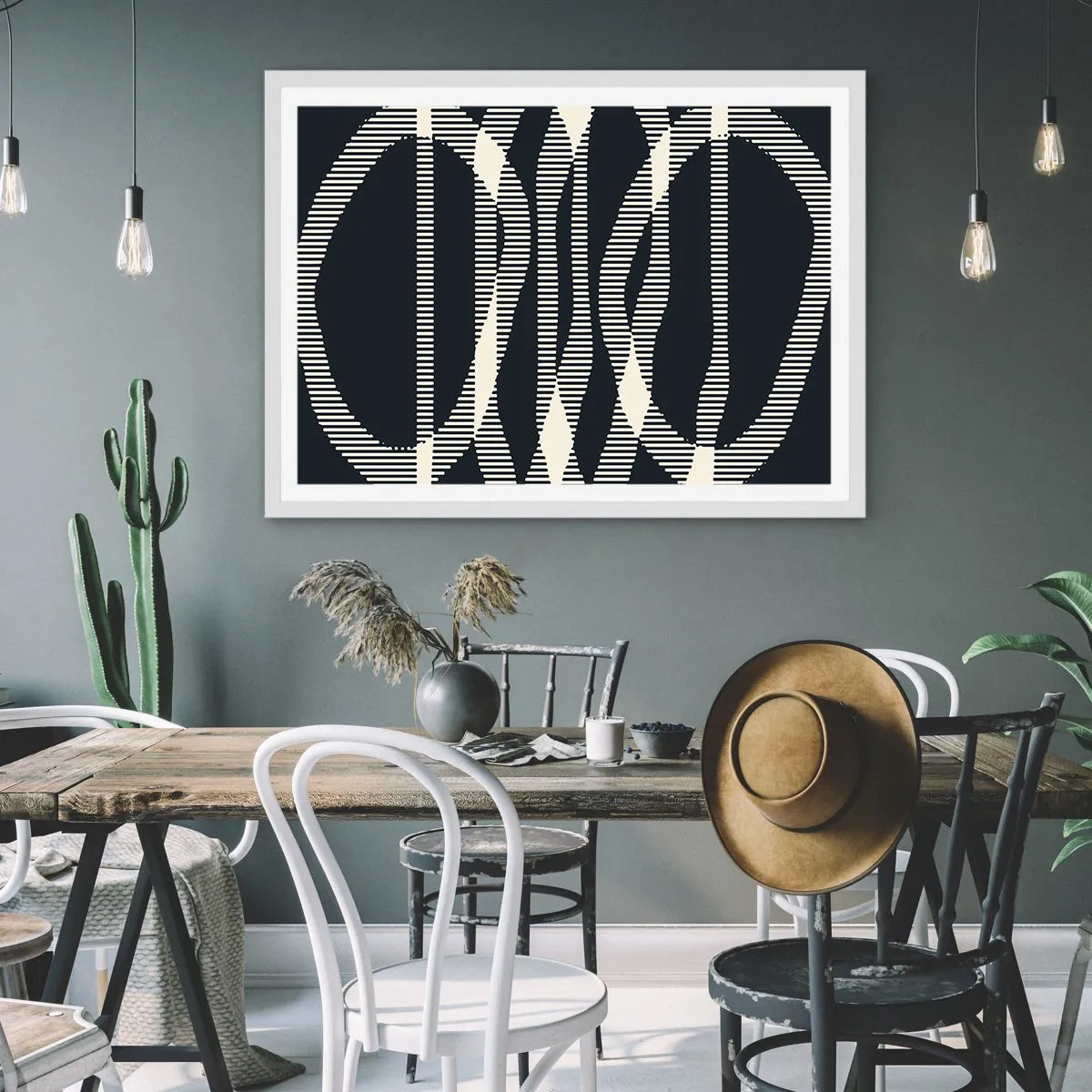 Poszter fekete keretben - Sötétség megtörése kísérlete - 91x61 cm