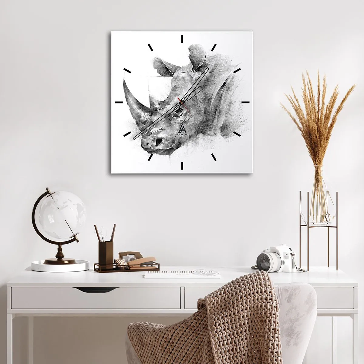 Falióra, Óra - Afrikai portré - 40x40 cm