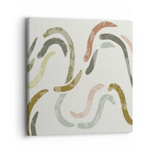 Vászonkép - Az absztrakció vidám tánca - 40x40 cm