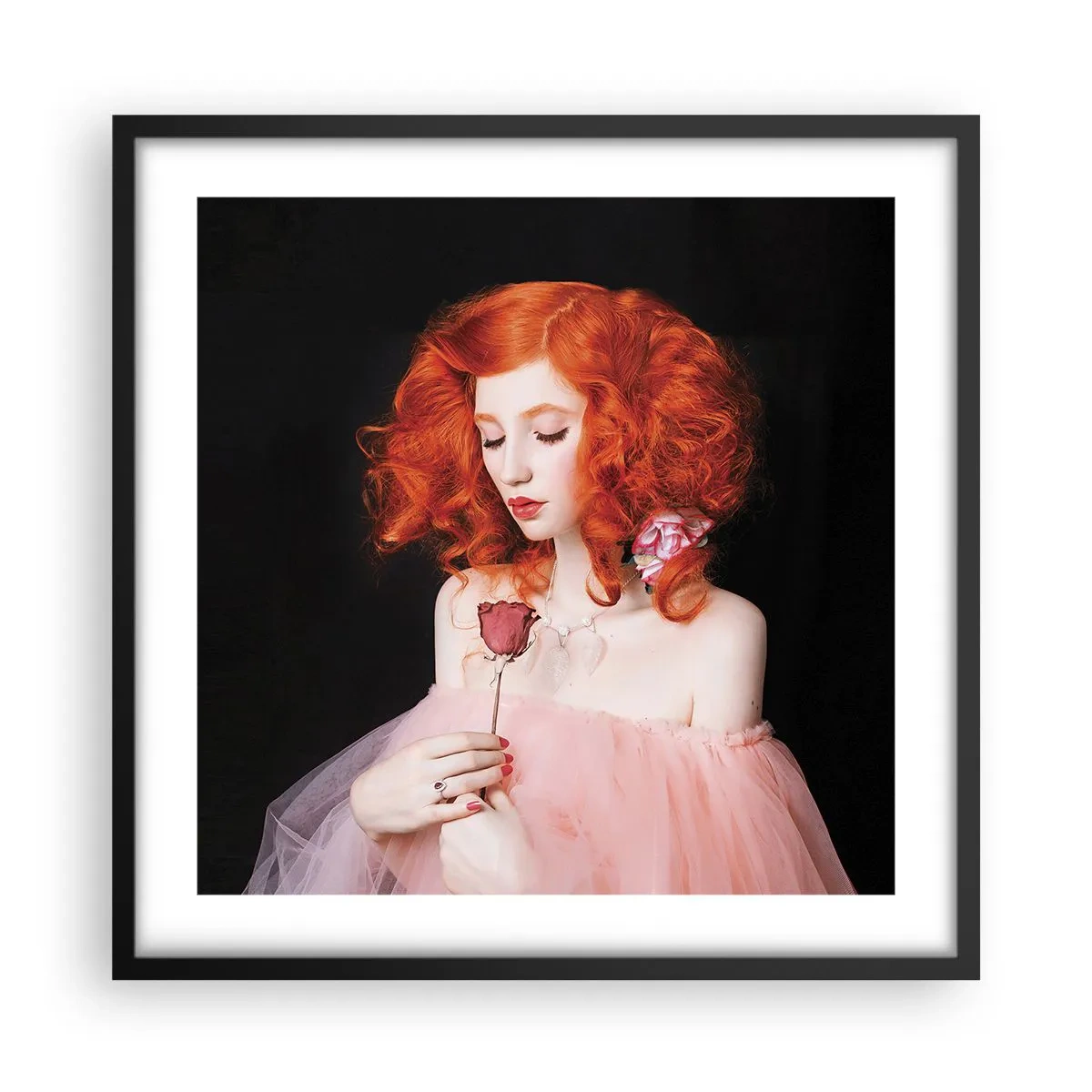 Poszter fehér keretben - Barokk stílusban - 50x50 cm