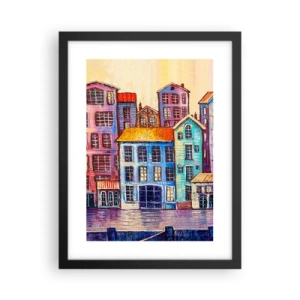 Poszter fehér keretben - Egy város, mint egy tündérmese - 30x40 cm