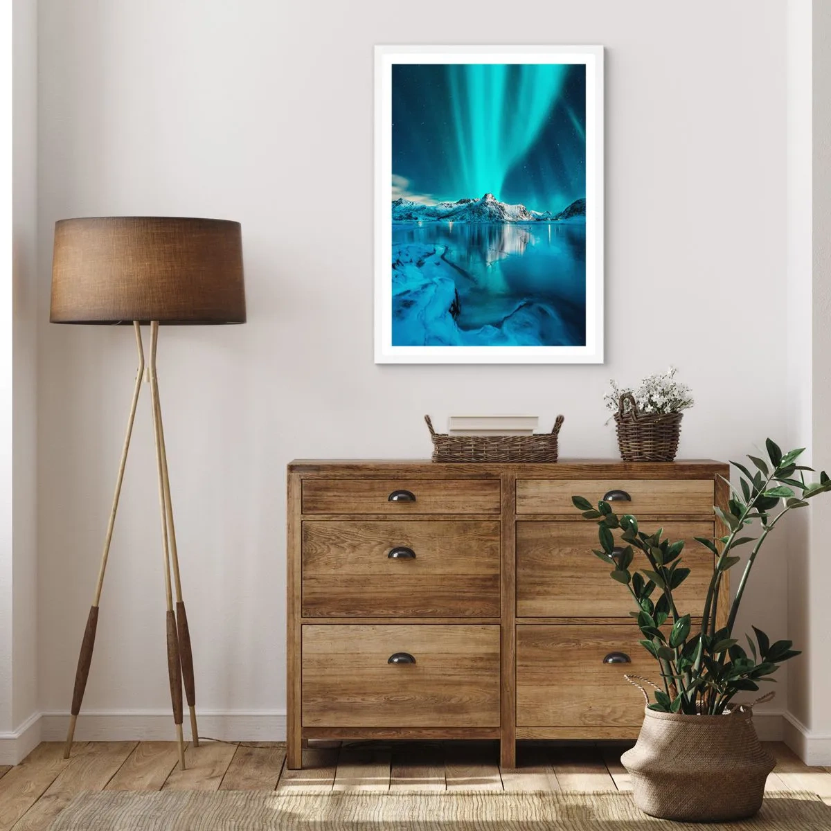 Poszter fekete keretben - Fénynek az éjszakában - 50x70 cm