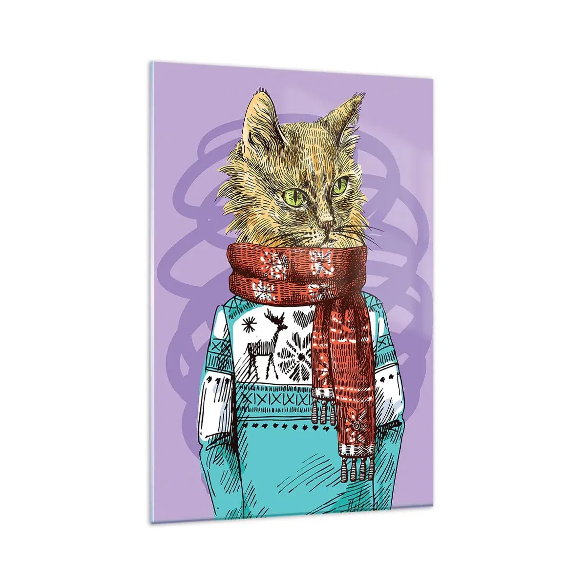 Üveg kép - Kandúr nem csak a csizmában - 80x120 cm