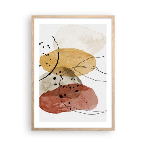 Poszter világos tölgy keretben - Mint a könnyű, friss levegő - 50x70 cm