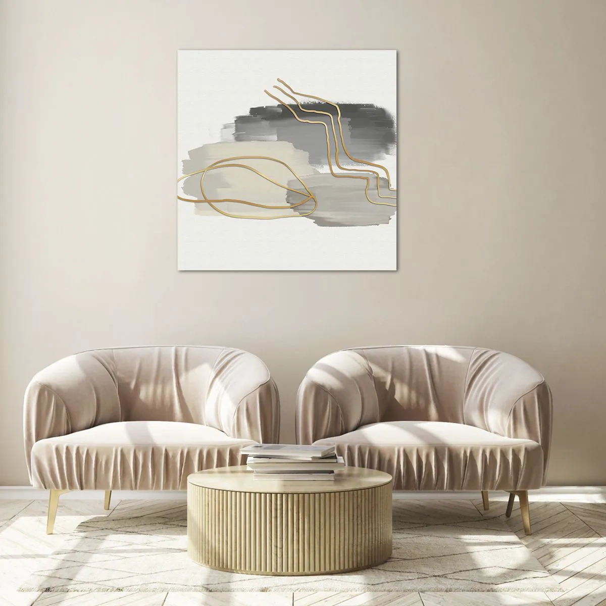 Üveg kép - Létezés és mozgás - 60x60 cm