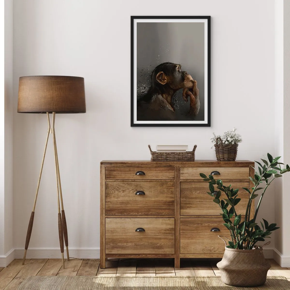 Poszter fehér keretben - Biztosan gondolkodó - 40x50 cm