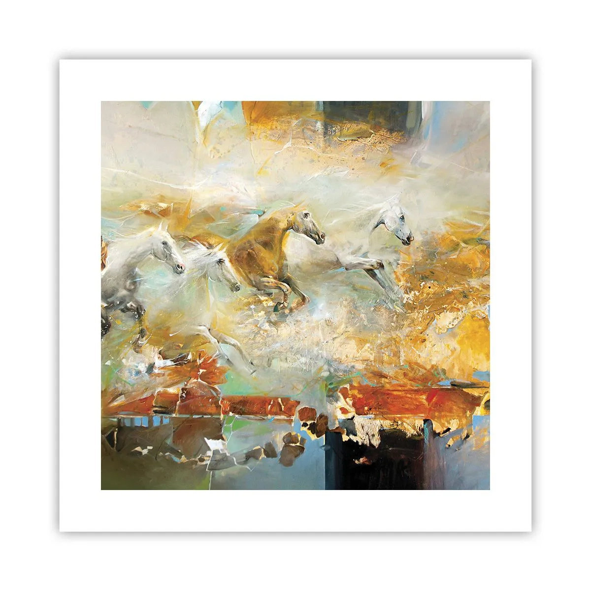 Poszter - Vágta a fényen át  - 40x40 cm