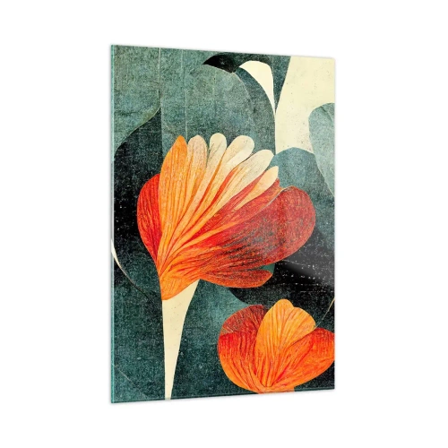 Üveg kép - A trópusok forrósága és a zöldellő hűvösség - 50x70 cm