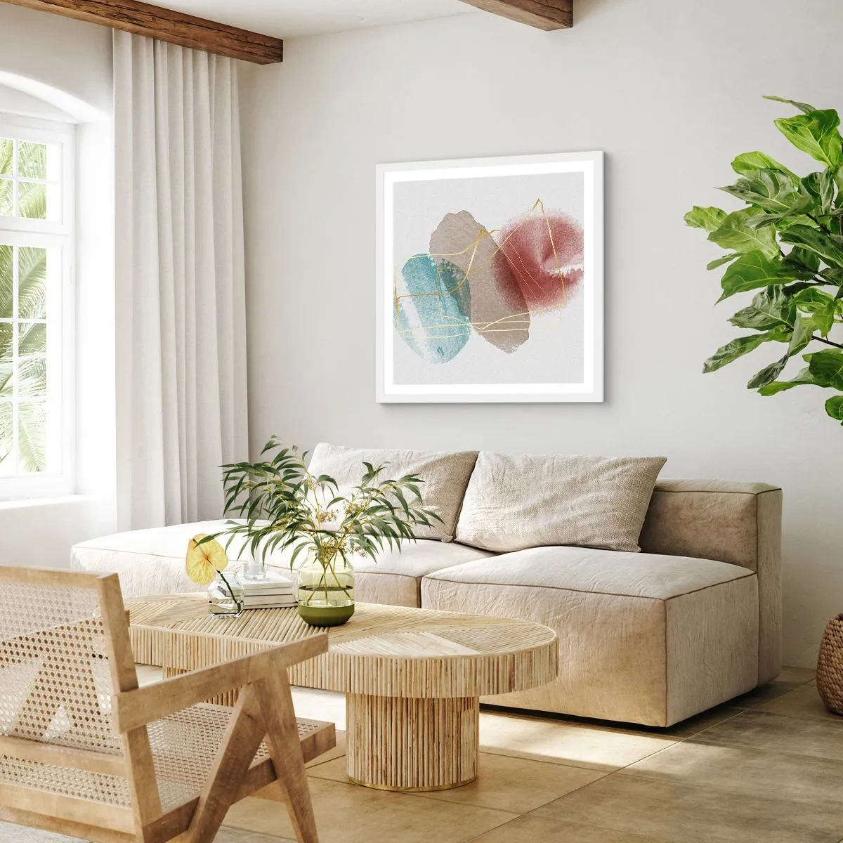 Poszter fekete keretben - Az űr koralljai - 50x50 cm