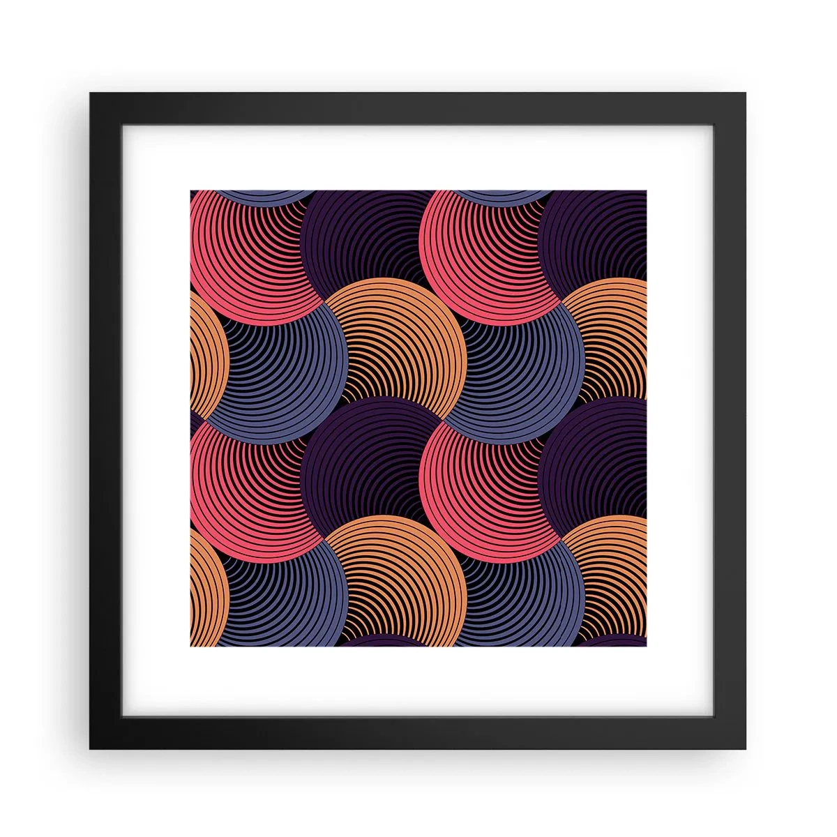 Poszter fehér keretben - Körkörös ritmusban - 30x30 cm