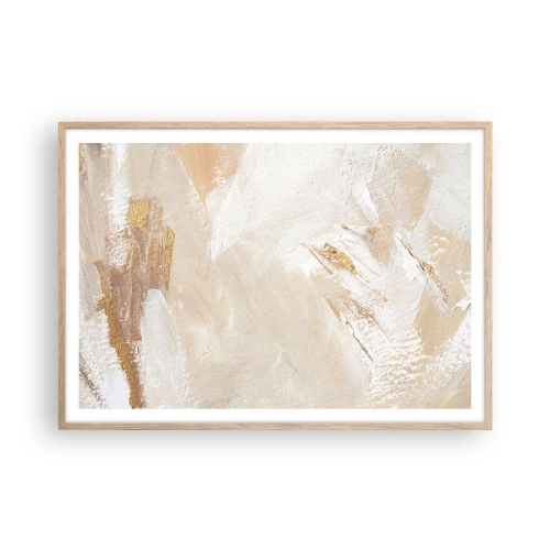 Poszter világos tölgy keretben - Pasztell kompozíció - 100x70 cm