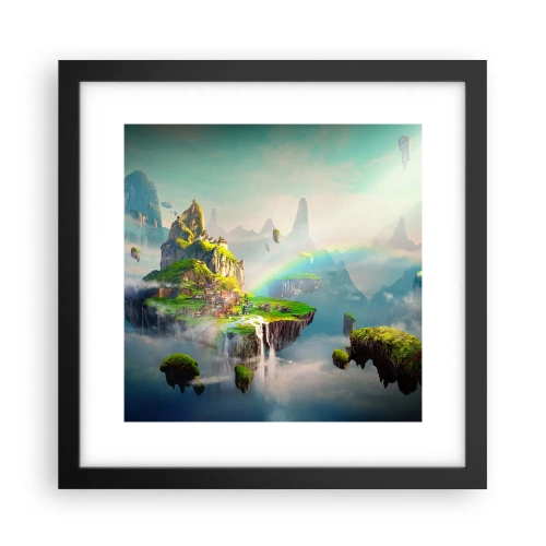Poszter fehér keretben - Az ég közepén - boldog szigetek - 30x30 cm