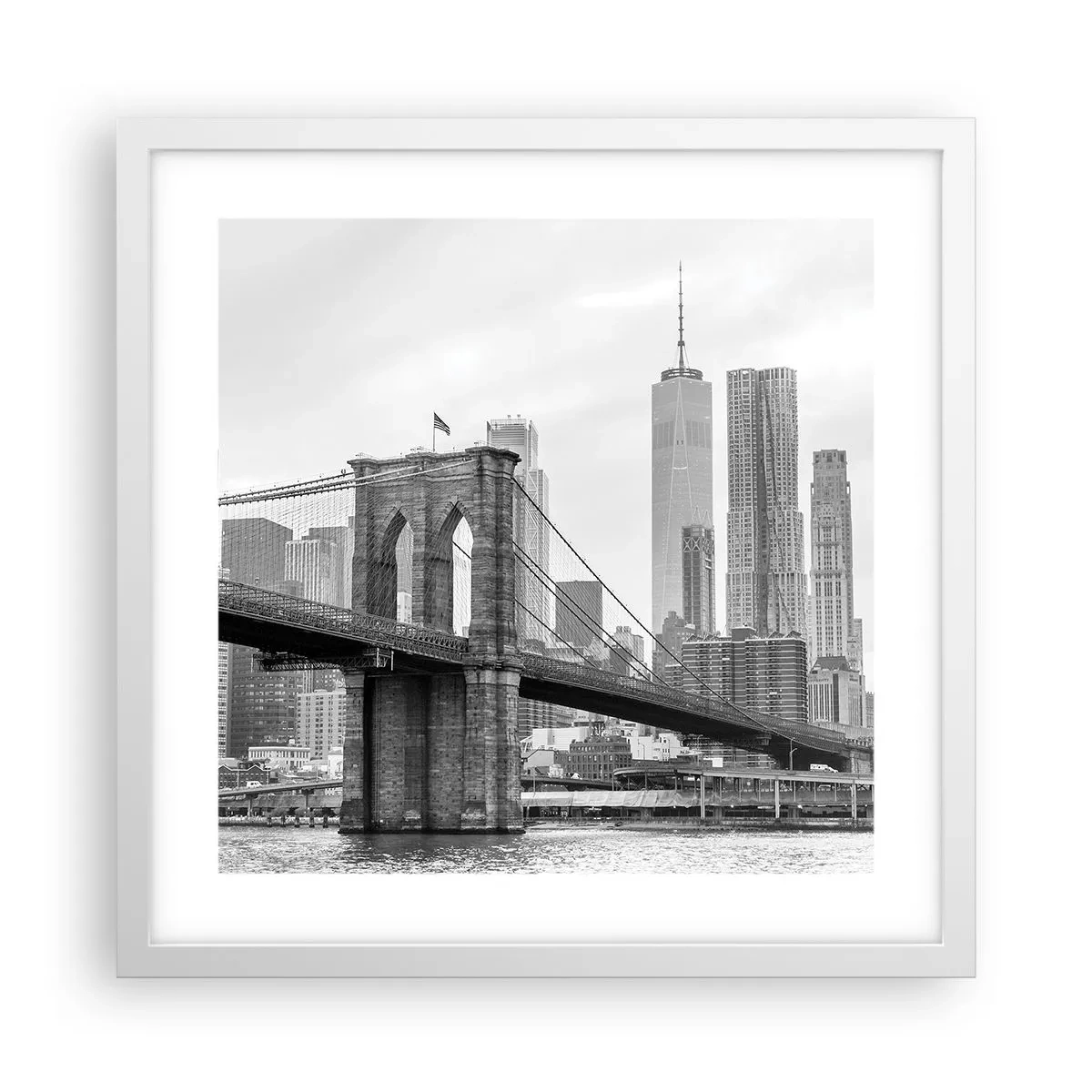 Poszter fekete keretben - New York-i hangulat - 40x40 cm