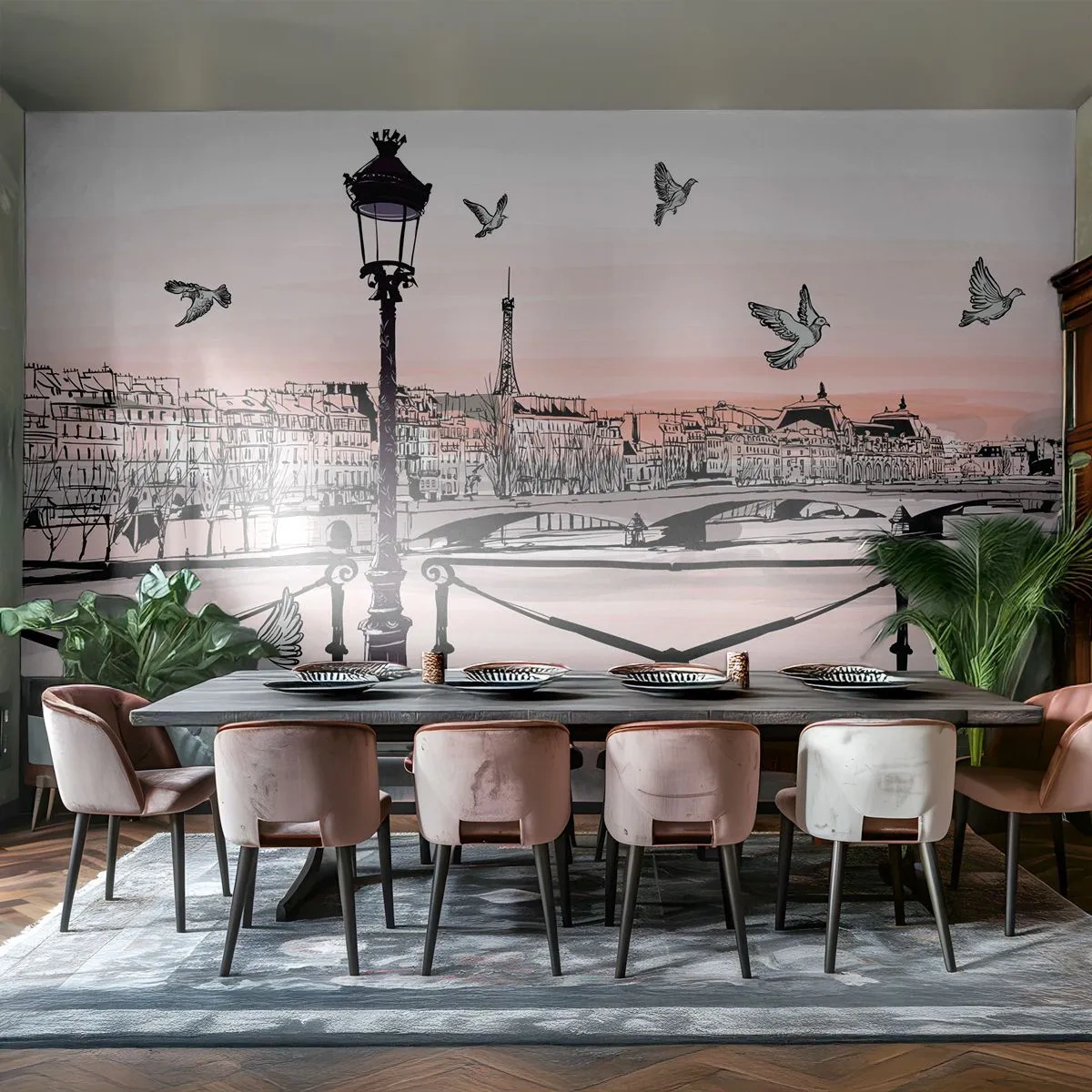 Fotótapéta Standard Eco - Párizs háztetői fölött - Építészet, Város, Párizs - 200x140 cm
