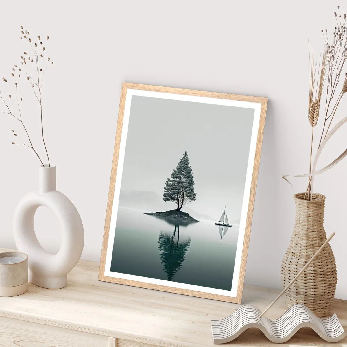 Poszter világos tölgy keretben - Egy álom - 50x70 cm