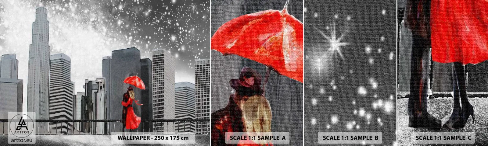 Fotótapéta Minta Öntapadós Deluxe Sticker - Az ember nem kő - New York, Város, Szerelem - 100x30 cm