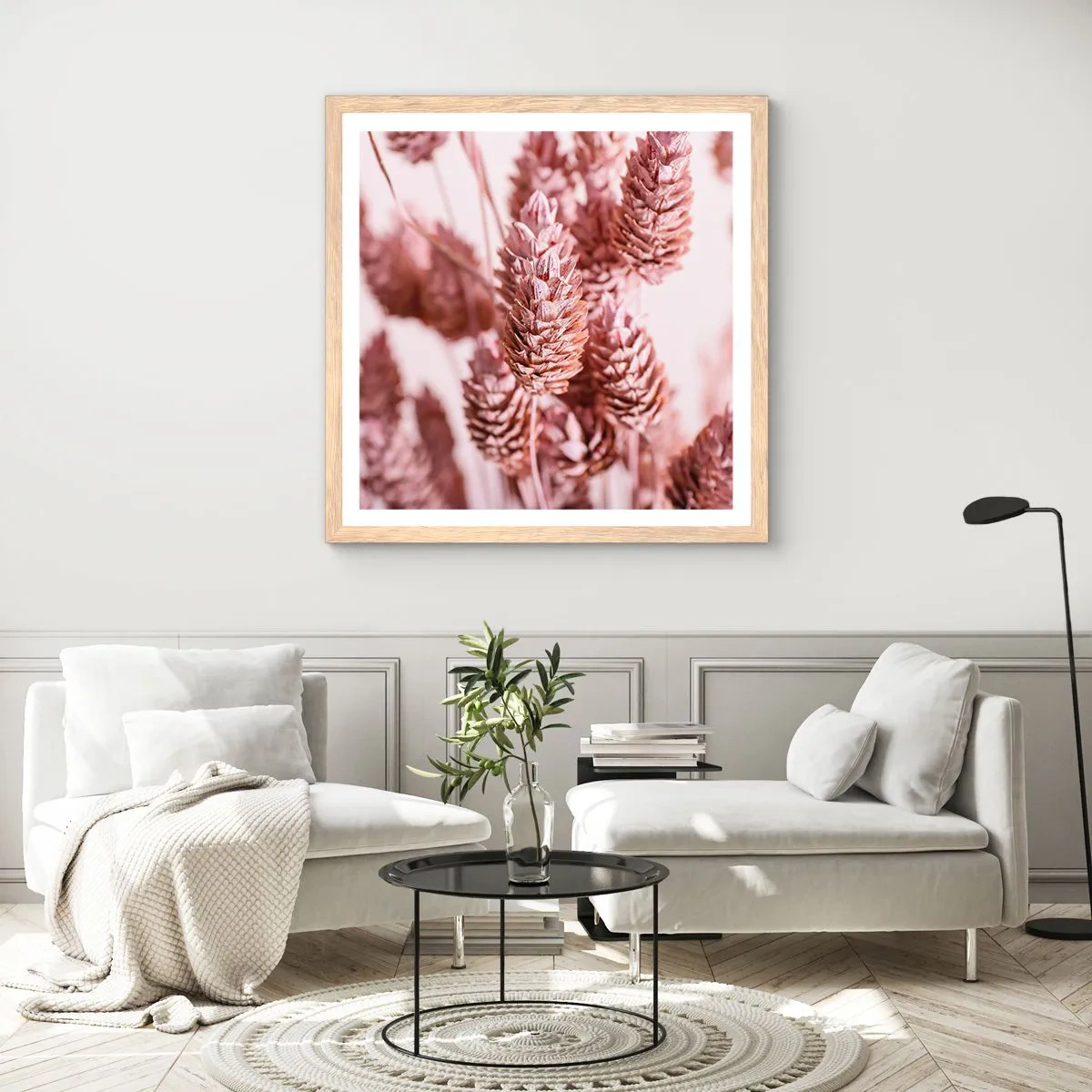 Poszter világos tölgy keretben - Látszólag feltűnő - 50x50 cm