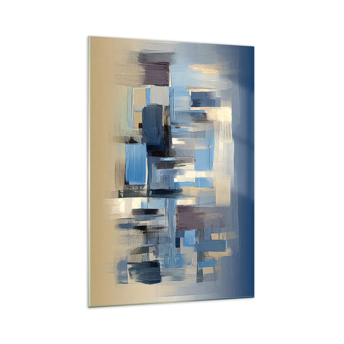 Üveg kép - Kék építmény - 70x100 cm