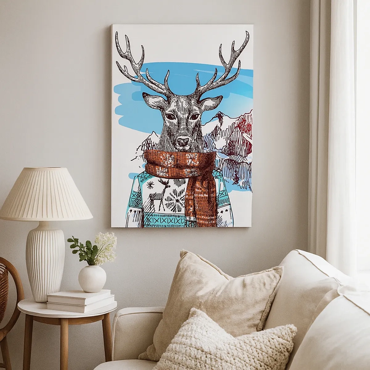 Vászonkép - Még a szarvas sem fázik - 50x70 cm