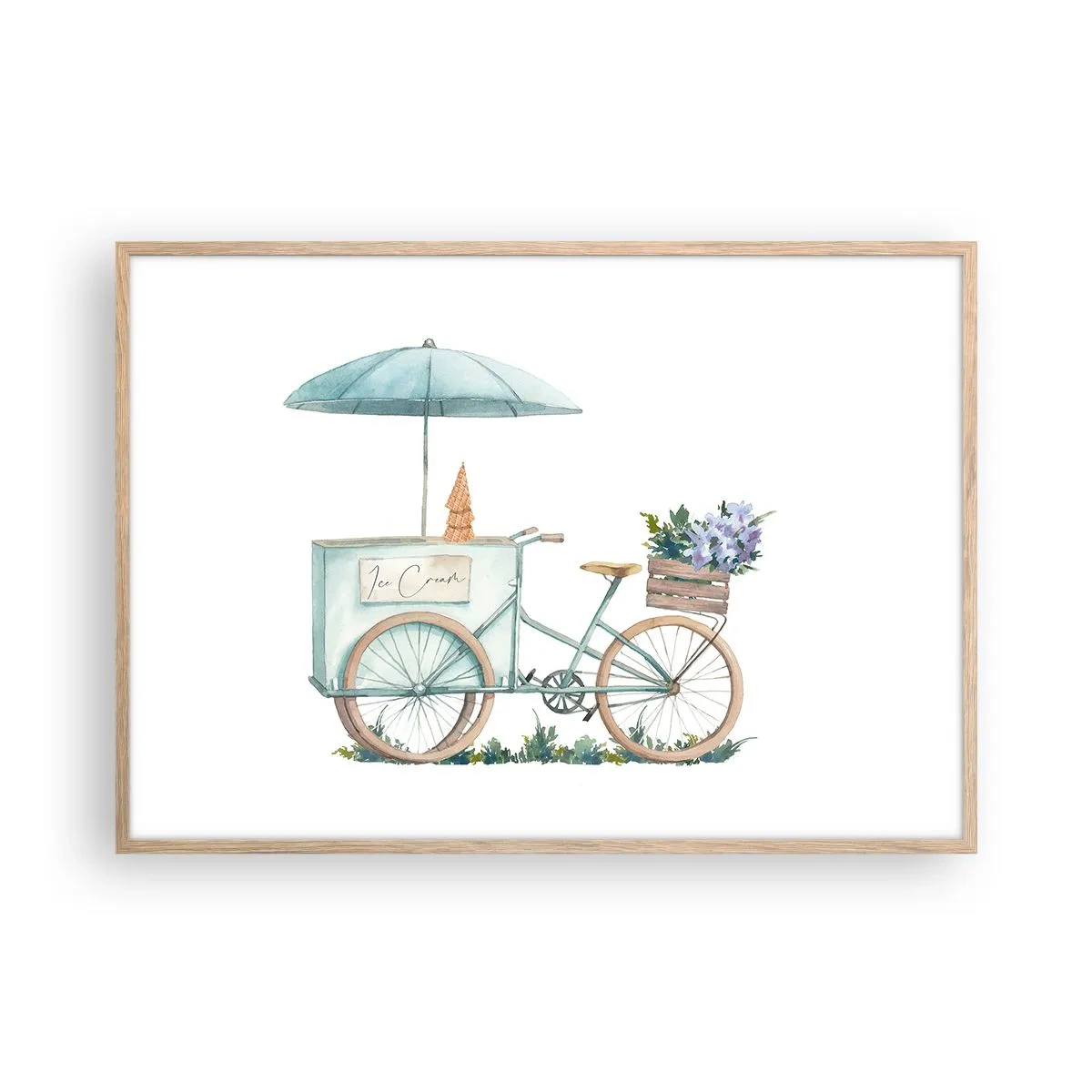 Poszter világos tölgy keretben - A nyár édes emléke - 100x70 cm