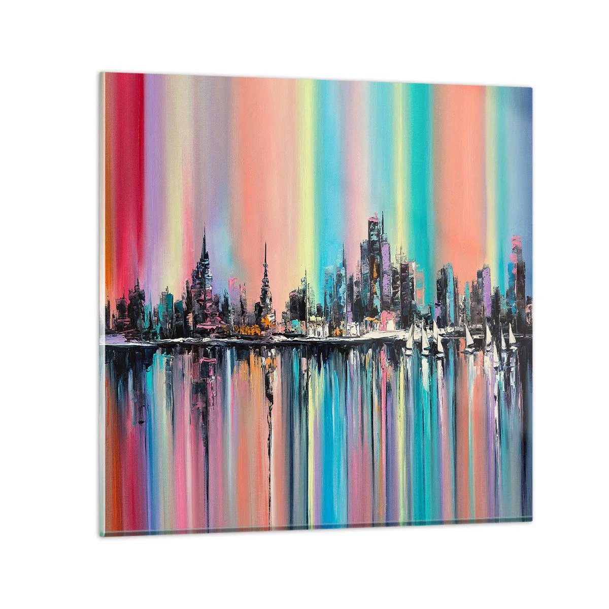 Üveg kép - Lejönni az éjszaka fényében - 40x40 cm