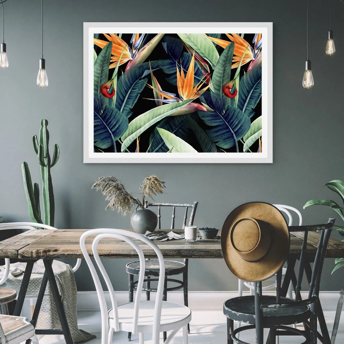 Poszter fekete keretben - A trópusok lángoló virágai - 70x50 cm