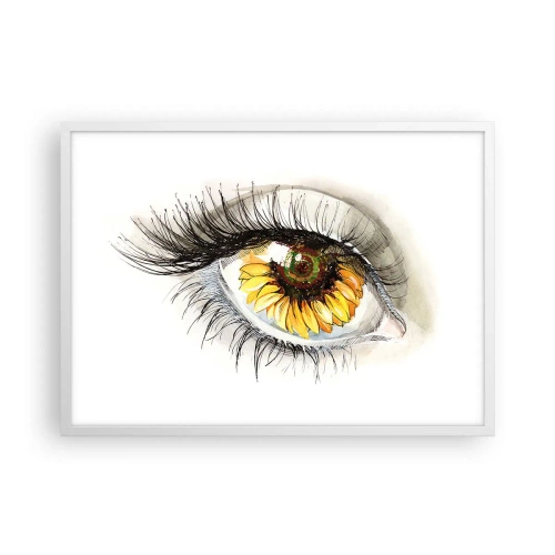 Poszter fekete keretben - Tekintet forró mint a nyár - 70x50 cm