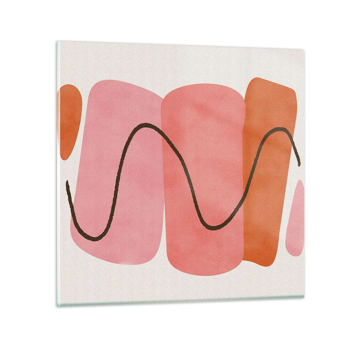 Üveg kép - Formák szelíd mozgása - 50x50 cm