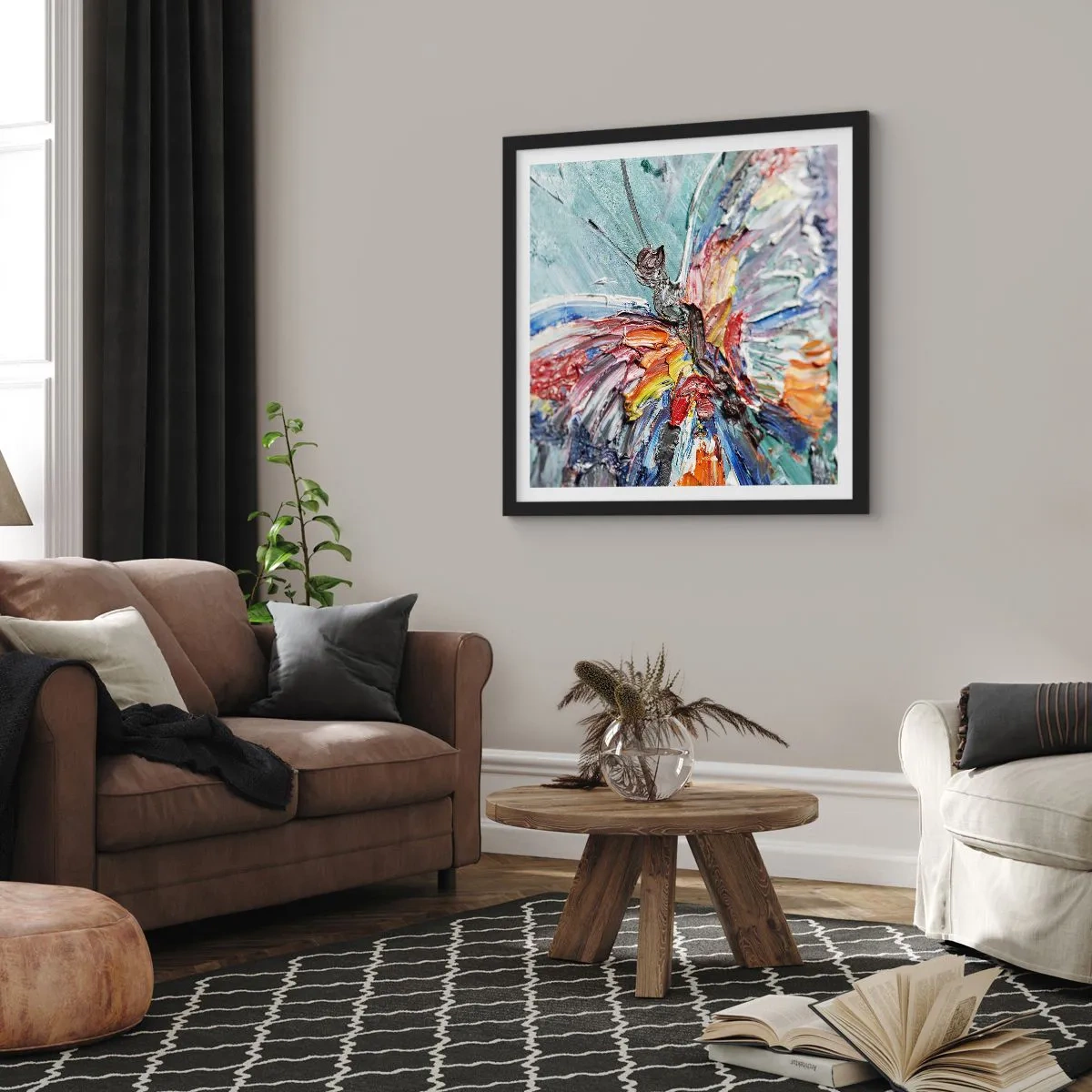 Poszter fehér keretben - A természet által festett - 60x60 cm