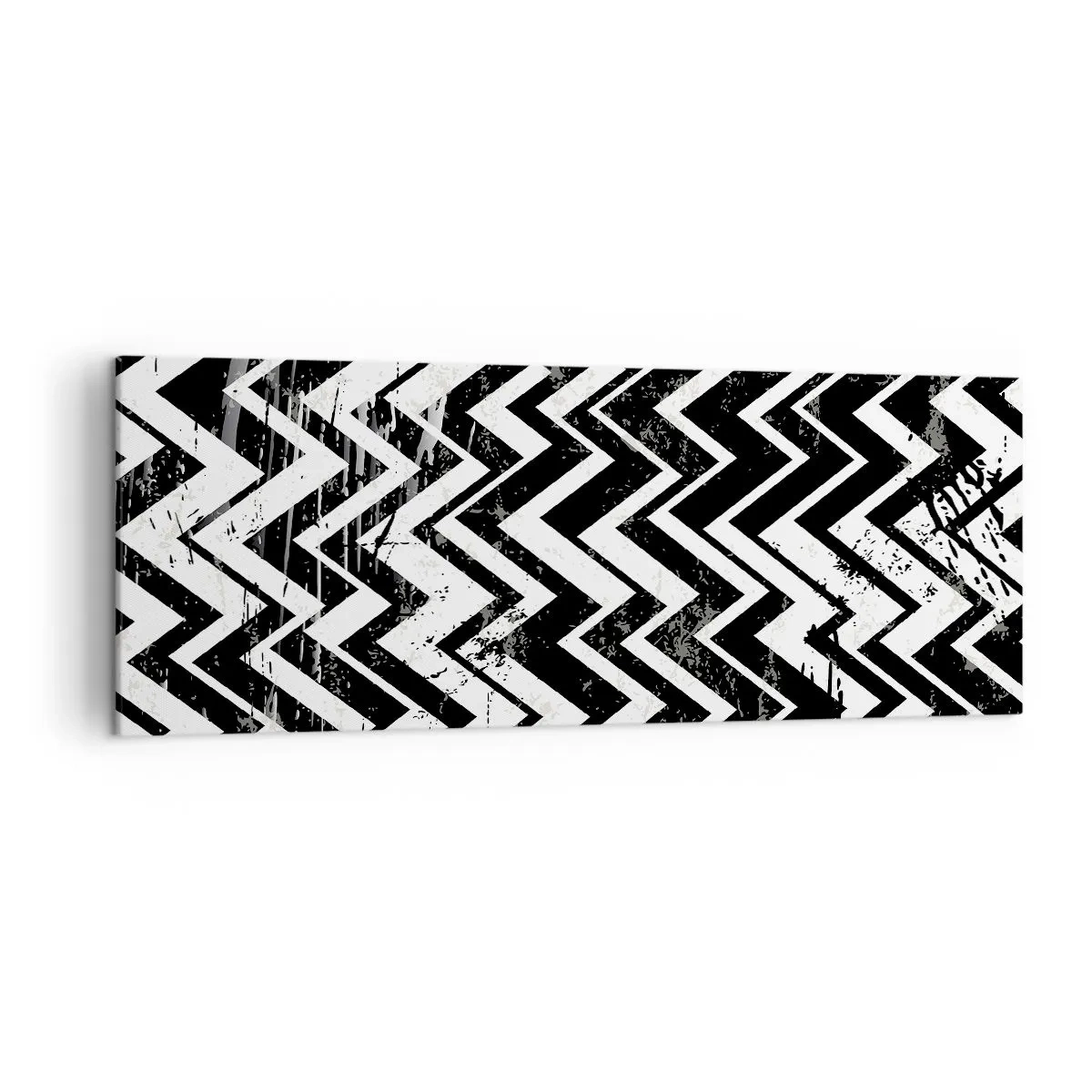 Vászonkép - Zyg-fehér, zag-fekete - 140x50 cm