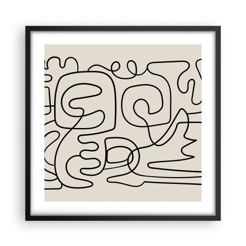 Poszter fehér keretben - A nyomonkövetésben - 50x50 cm