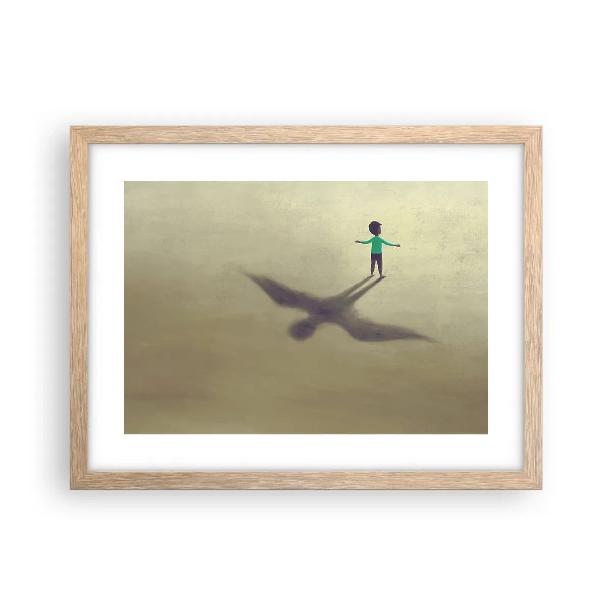 Poszter világos tölgy keretben - A jövő hőse - 40x30 cm