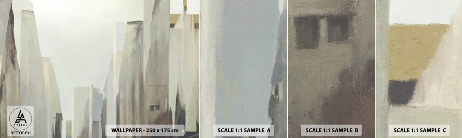 Fotótapéta Minta Standard Eco - Álom a városról - Minimalista, Fényes, Város - 100x30 cm